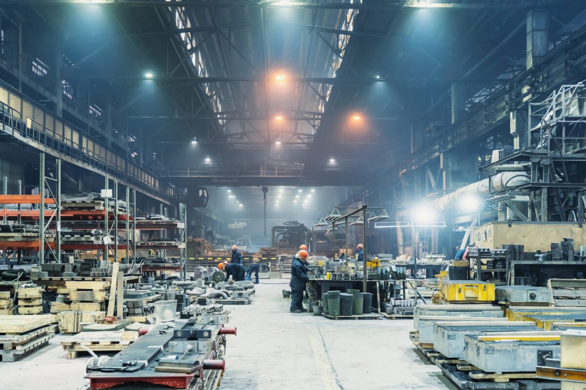 Interior of metalworking factor